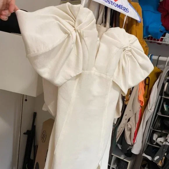 Cult Gaia Muna Dress Off-White Size 4 - Picture 8 of 11